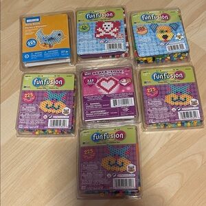 Funfusion/Creatology Perler Bead Kit Lot of 7 - Multicolor